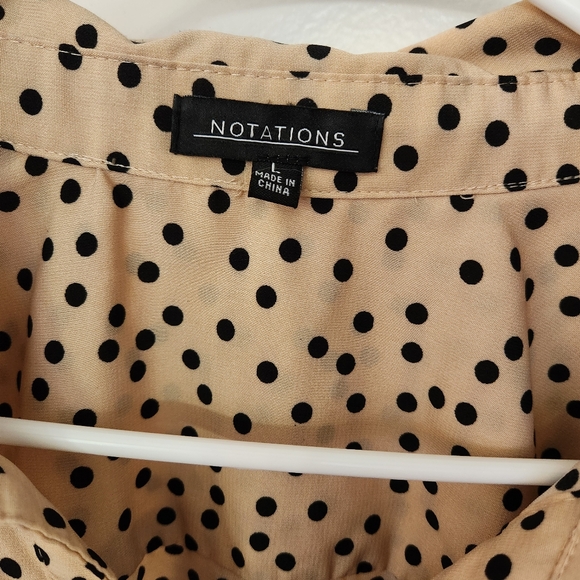 Button down Blouse by Notations Sz L - Picture 2 of 4